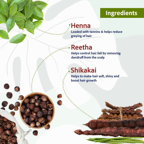 Sri Sri Tattva Henna Shikakai Shampoo sachet